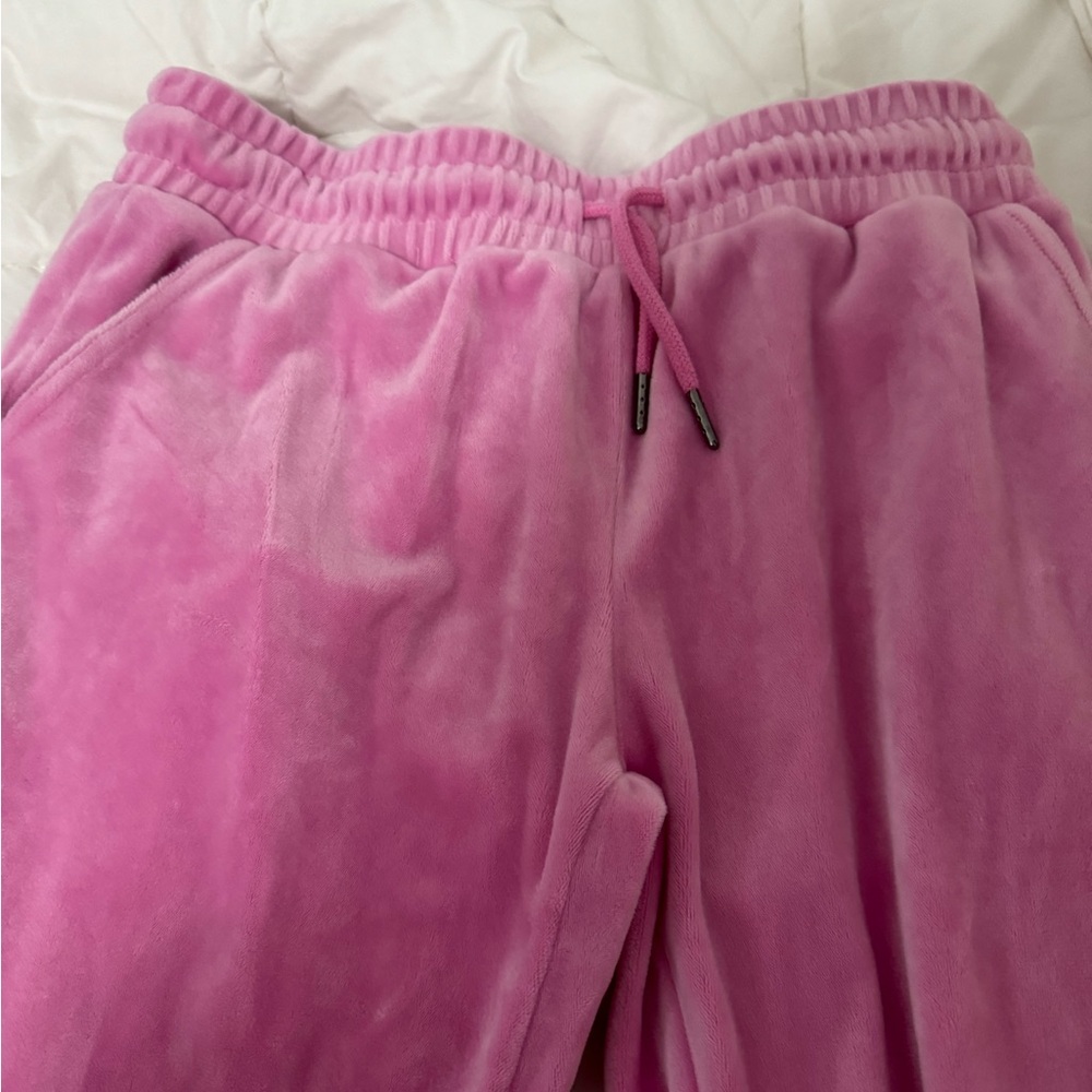 rarely worn pink velvet joggers